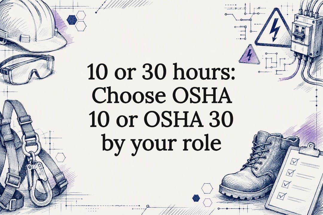 Decorative OSHA safety training title card
