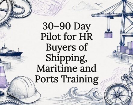 Decorative maritime training title card