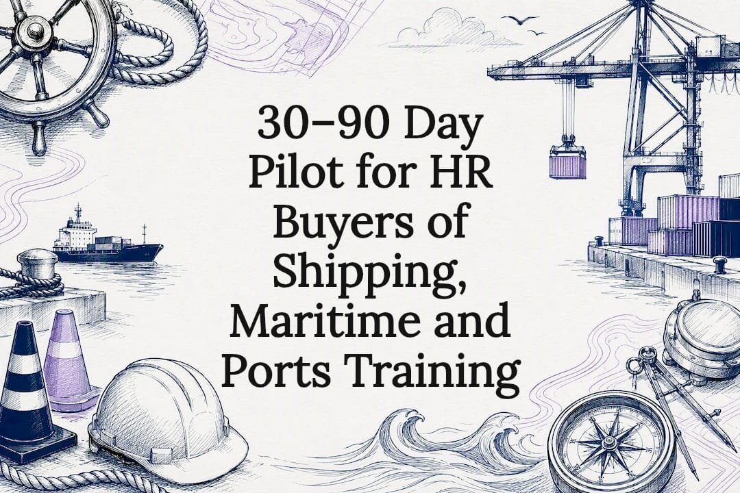 Decorative maritime training title card