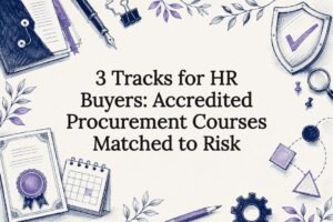 Decorative procurement accreditation title card
