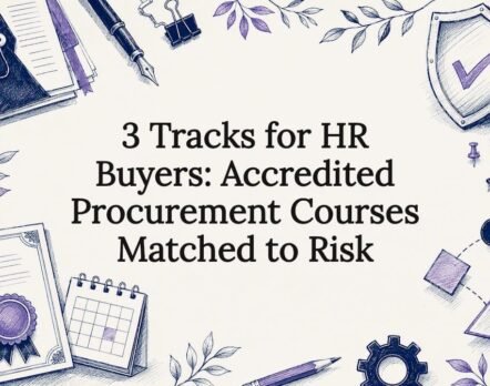 Decorative procurement accreditation title card