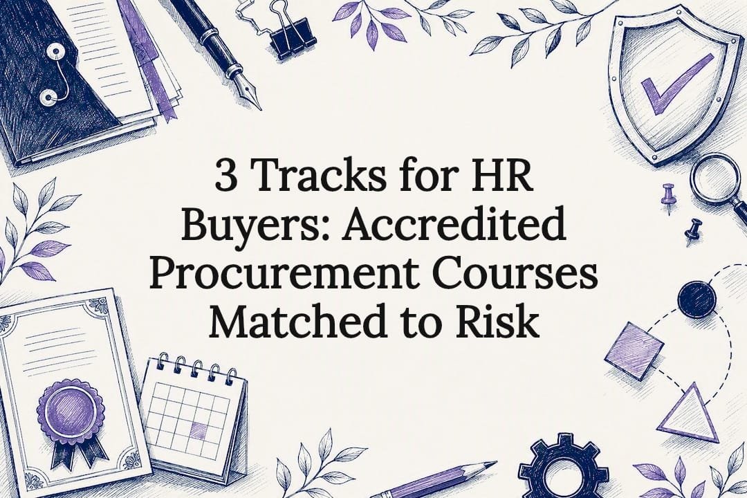 Decorative procurement accreditation title card