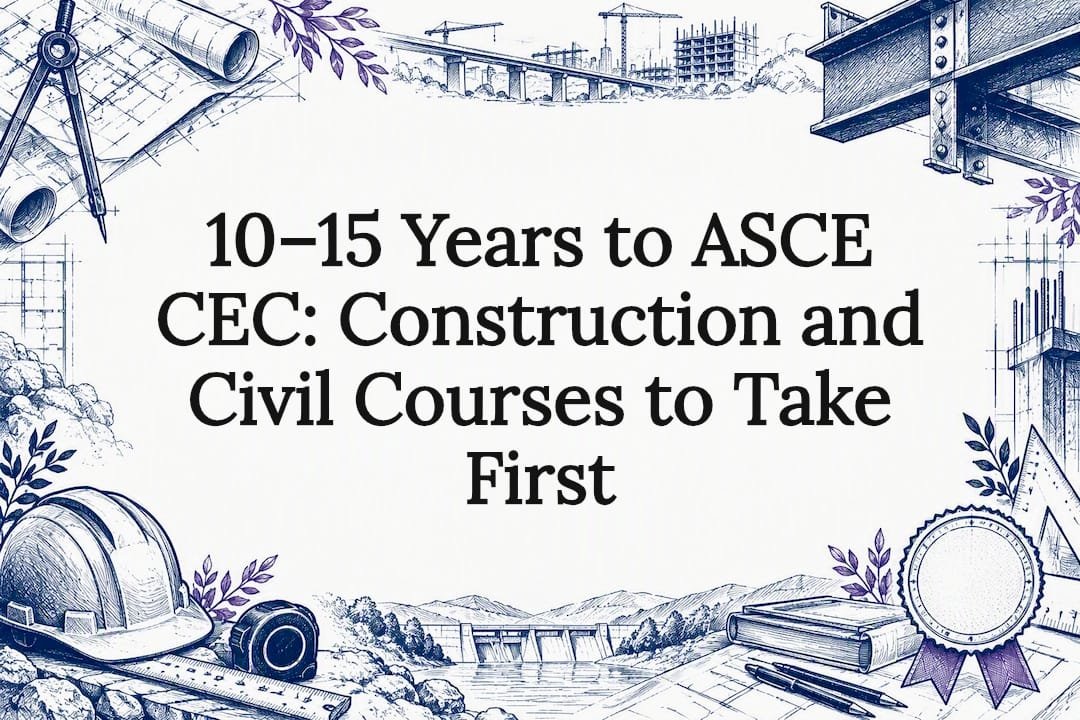 Construction certification title card illustration