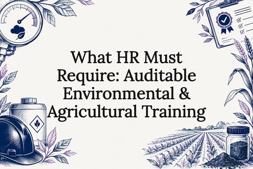 Environmental agricultural training title card