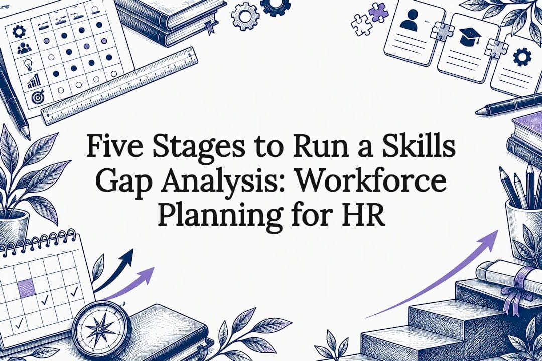 Skills gap analysis title card illustration