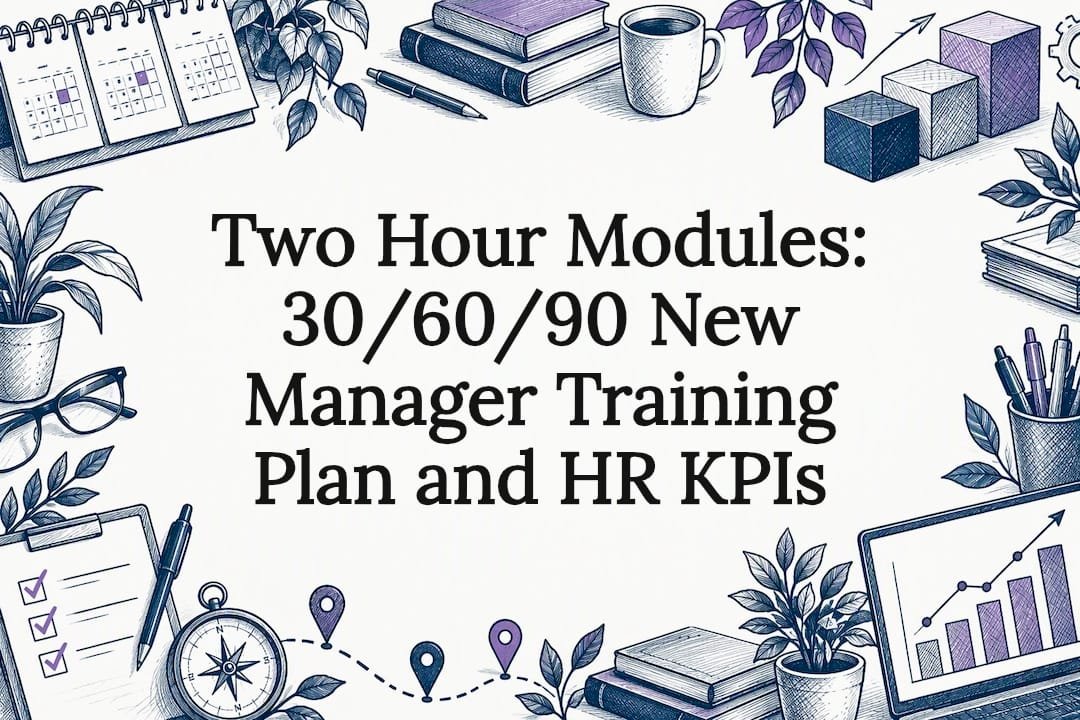 Sketch title card for manager training plan