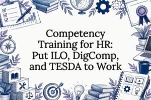 Hand-drawn competency training title card