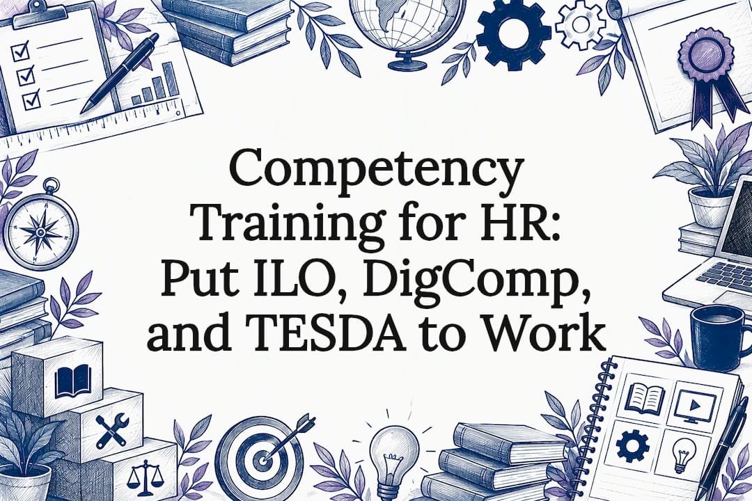 Hand-drawn competency training title card