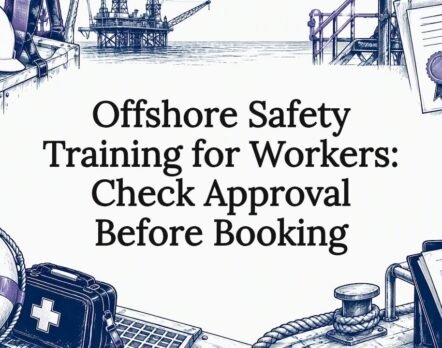 Hand-drawn offshore safety training title card