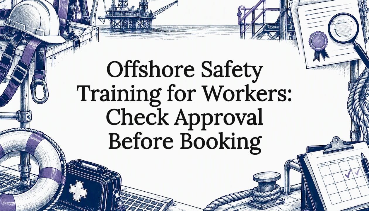 Hand-drawn offshore safety training title card