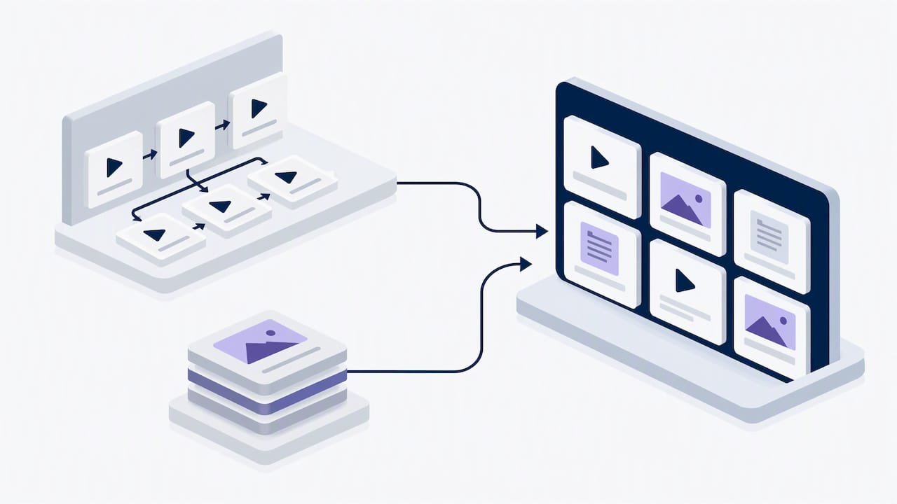 LMS courses and external content curated together